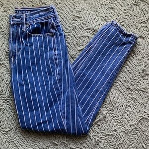 American eagle striped mom jeans, size 00 regular